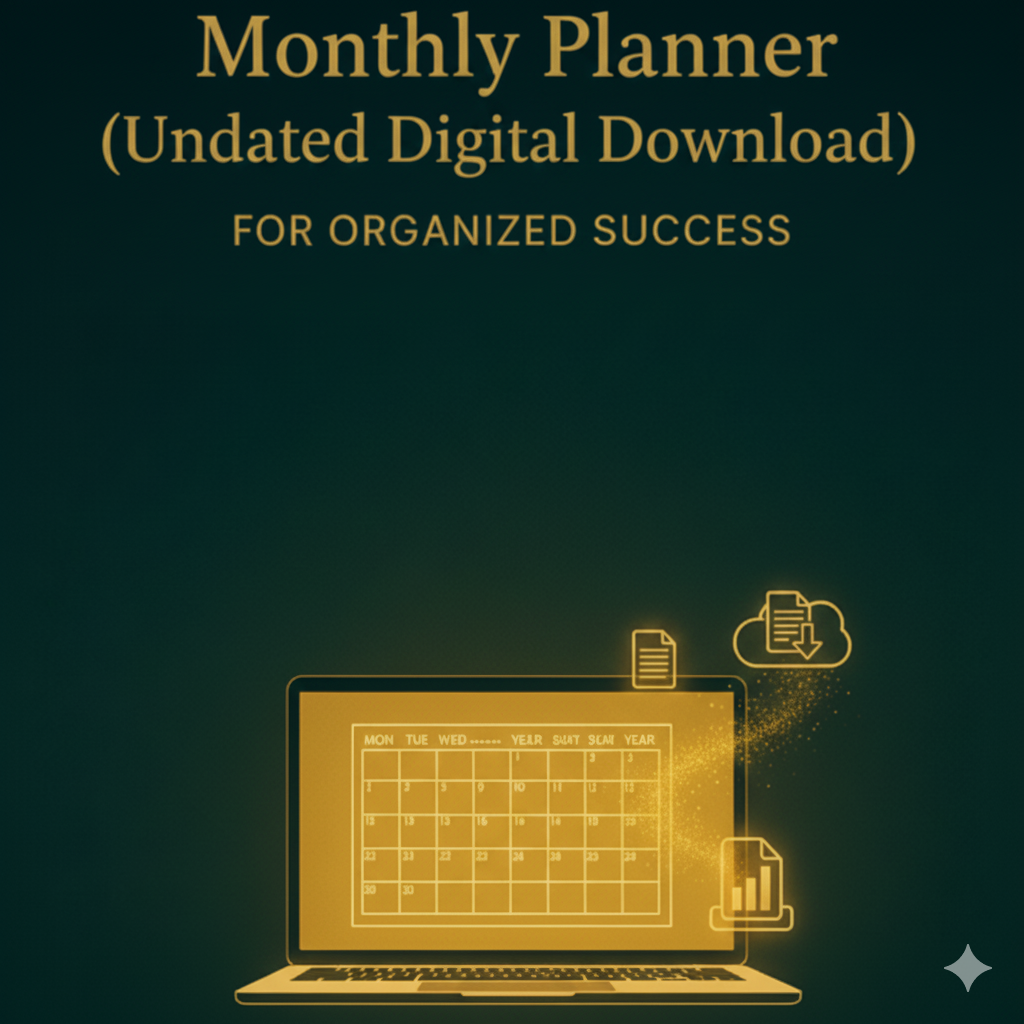 Monthly Planner (Undated Digital Download)
